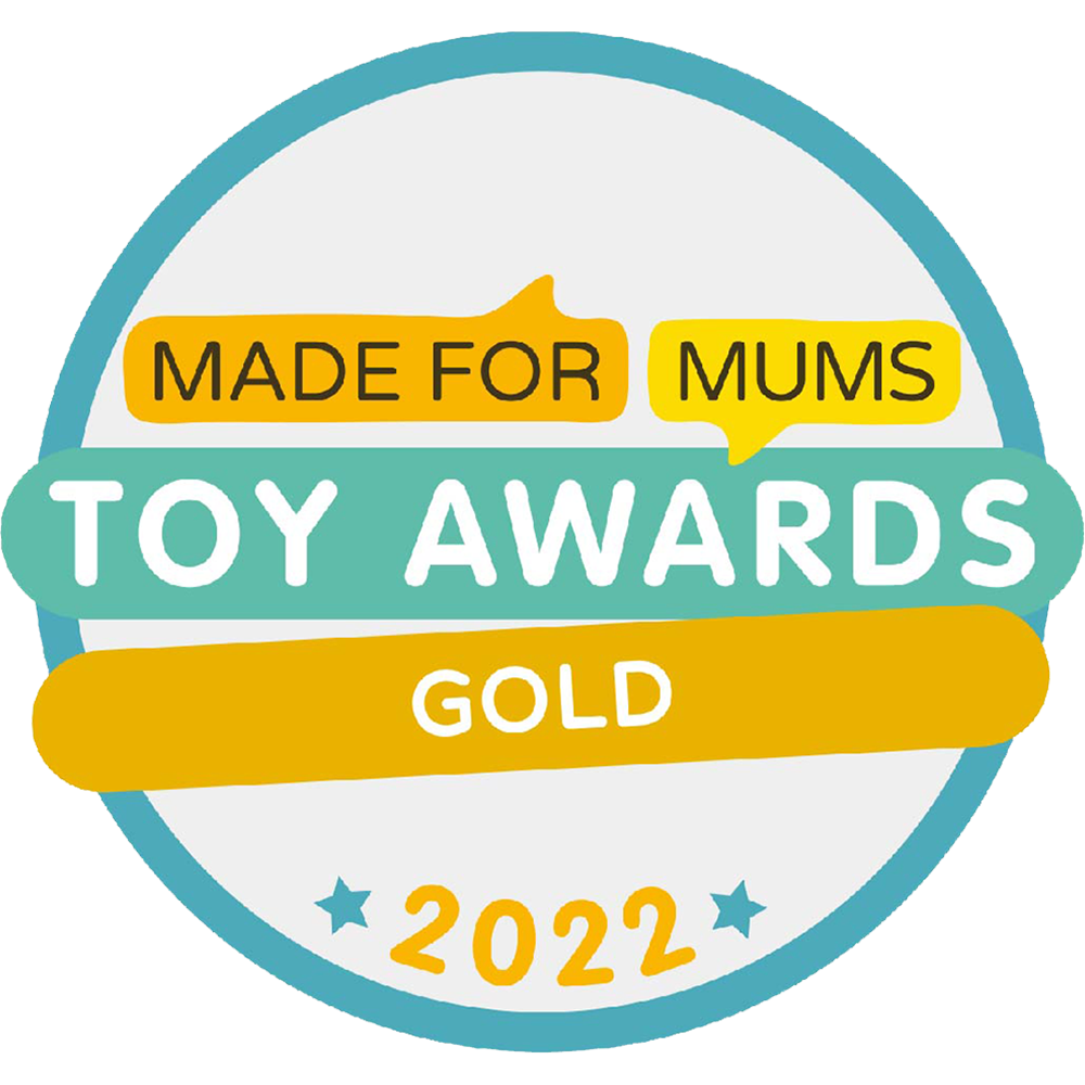 MadeForMums Toy Award 2022 Gold Winner badge for educational excellence