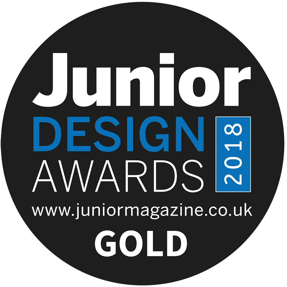 Junior Design Award 2018 Gold Winner badge for best educational subscription